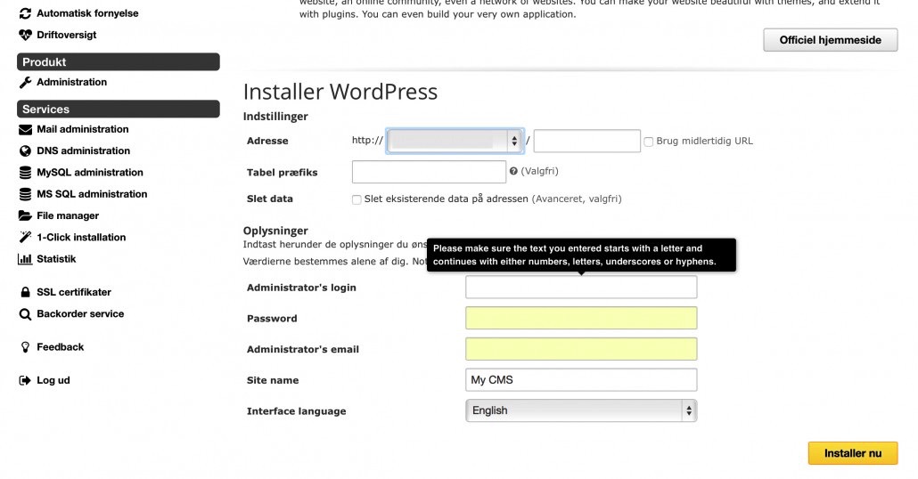 installer-wordpress